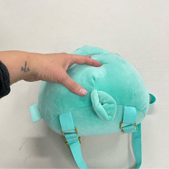 Squishmallow Teal Green Owl Backpack Plush Winston 12in - Picture 11 of 12